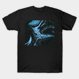 Blue and Black Marble T-Shirt